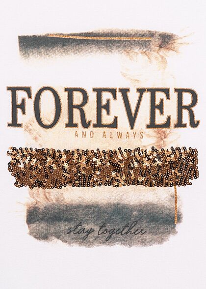 Seventyseven Lifestyle Dames T-Shirt Forever Print wit