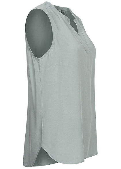 Seventyseven Lifestyle Dames Viscose V-Neck Blouse Top lichtblauw