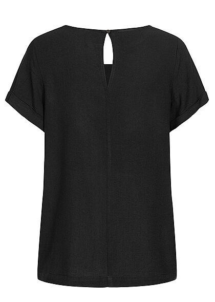 Seventyseven Lifestyle Dames Viscose Blouse zwart