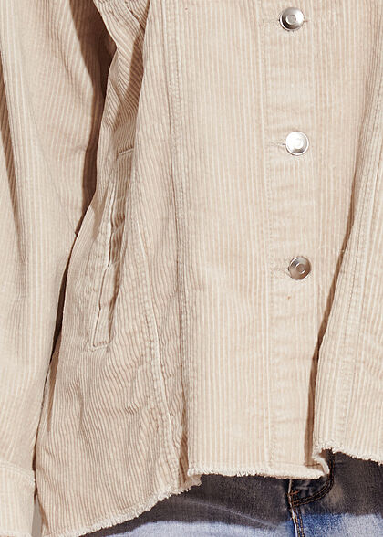 ONLY Dames NOOS Oversized Cord Shaket silver beige