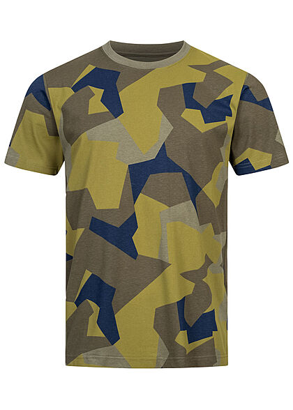 Brandit Heren Basis T-Shirt swedish camo olijfgroen - Art.-Nr.: 21073345