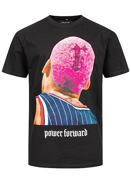 Mister Tee Herren Oversized T-Shirt Power Forward Print schwarz
