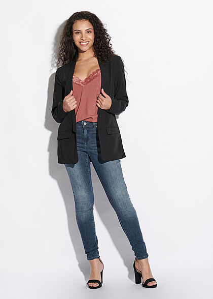 VILA Dames NOOS Longform Blazer zwart