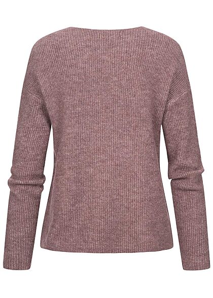 ONLY Dames NOOS V-Neck Sweater roze bruin