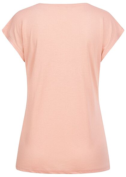 Hailys Dames T-Shirt Forever Love Herfstprint met Pailletten roze paars goud