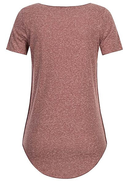 Seventyseven Lifestyle Dames Nappy Yarn T-Shirt apple butter rood