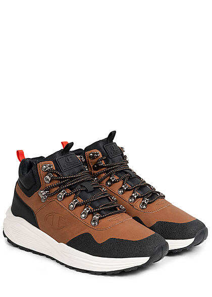 Champion Herren Schuh Low Cut Sneaker Materialmix schwarz braun weiss - Art.-Nr.: 21081117