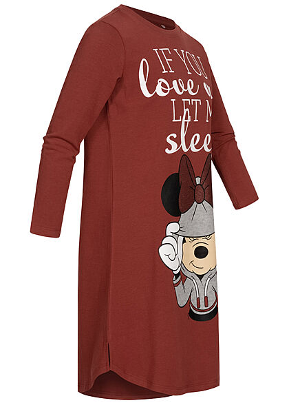 Name It Kids Meisjes Jurk met Minnie Mouse Sleep Print rood