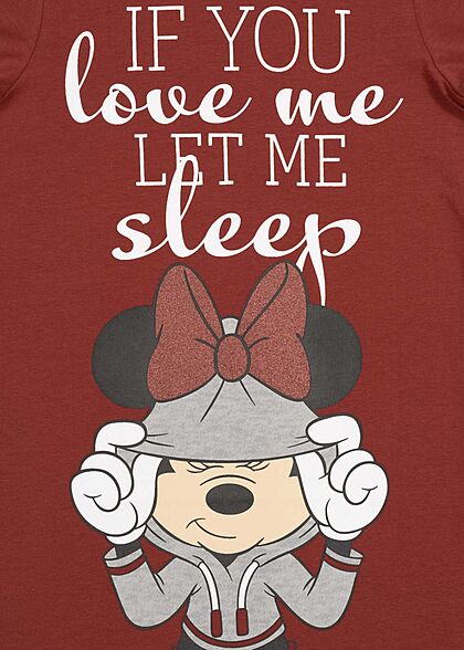 Name It Kids Meisjes Jurk met Minnie Mouse Sleep Print rood