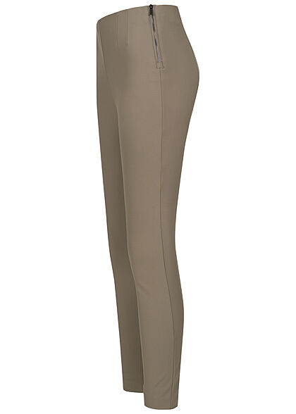 ONLY Dames Legging met rits aan de zijkant walnootbruin