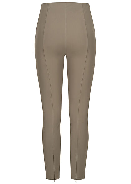 ONLY Dames Legging met rits aan de zijkant walnootbruin