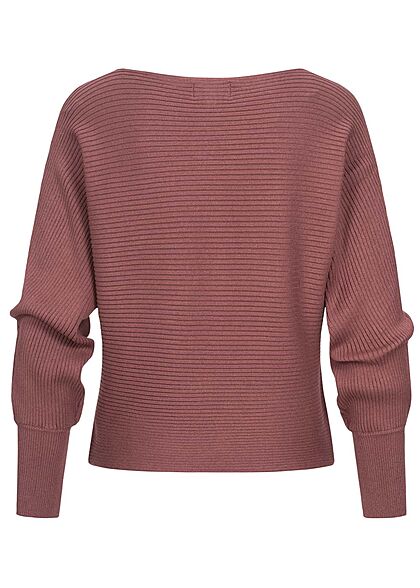Only Dames NOOS Ribbed Trui roze bruin