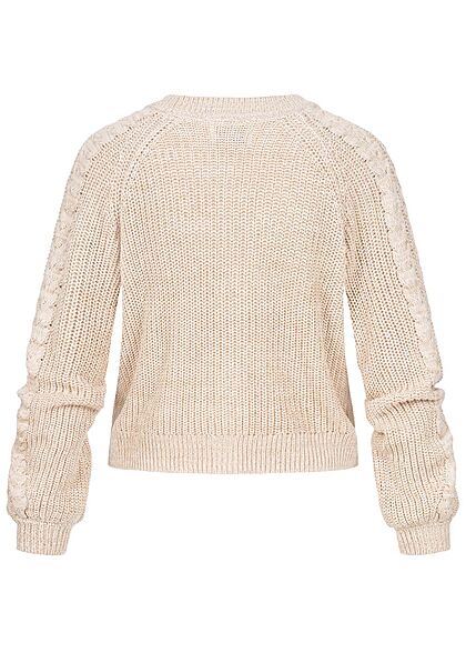 ONLY Dames NOOS Vest met knopen en structuurstof beige