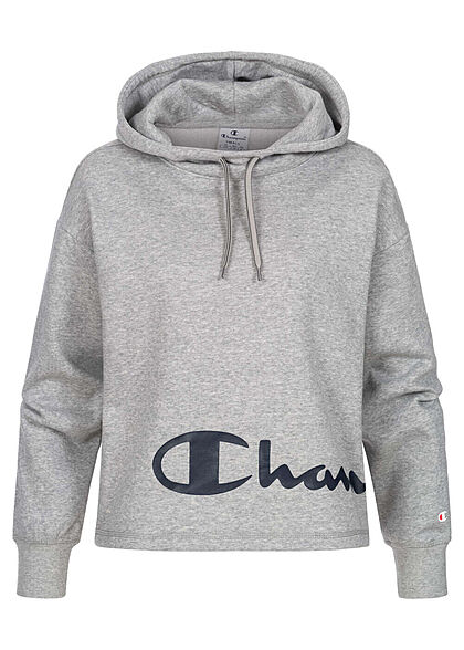 Champion Dames Hoodie met logo-opdruk grijs