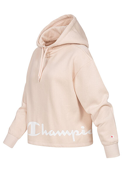 Champion Dames Hoodie met logo-opdruk roze beige