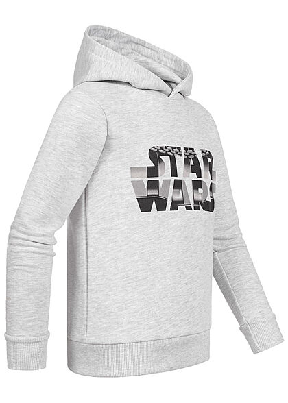 Jack and Jones Junior Hoodie met Star Wars Print grijs zwart