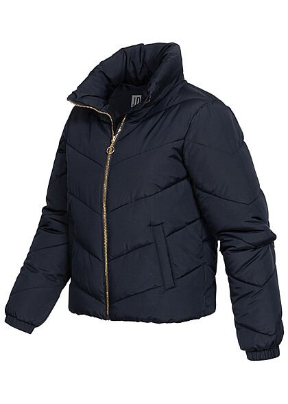 JDY by ONLY Damen kurze Steppjacke mit Stehkragen 2-Pockets sky captain blau