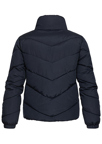 JDY by ONLY Damen kurze Steppjacke mit Stehkragen 2-Pockets sky captain blau