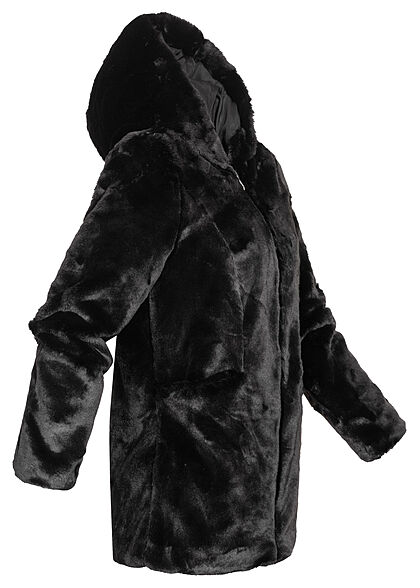 Absoluut lastig privacy ONLY Dames faux fur jas met capuchon 2 zakken zwart