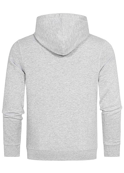 Tom Tailor Heren Hoodie Logo Print Trekkoord lichtgrijs blauw