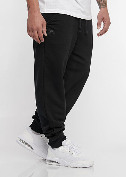 Alpha Industries Heren X-Fit Cargo Joggingbroek 4 Zakken brede ribboorden zwart