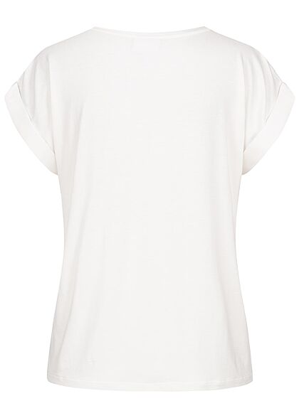 VILA Dames NOOS Satijnen Blouse met vleugelmouwen wit