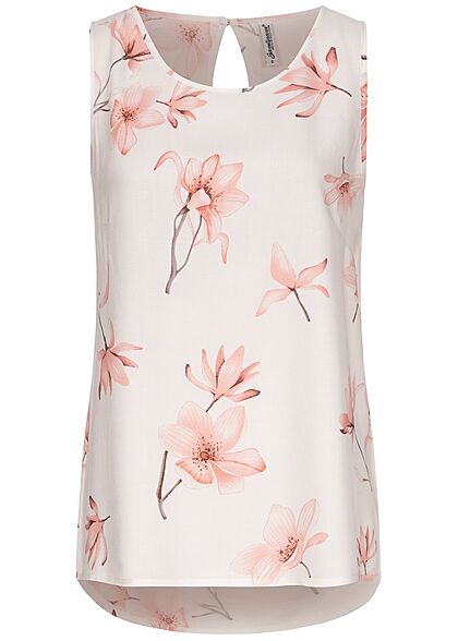 Seventyseven Lifestyle Dames blouses top bloemen print uit wit