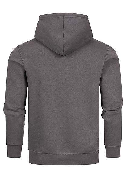 Champion Herren Basic Hoodie aus Baumwollfrottee mit Kapuze Kängurutasche dunkel grau