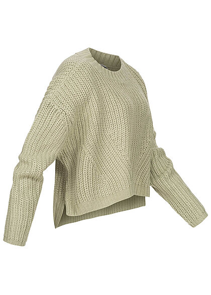 Urban Classics Dames oversized gebreide trui groen