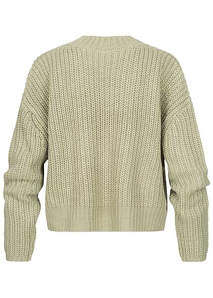 Urban Classics Dames oversized gebreide trui groen
