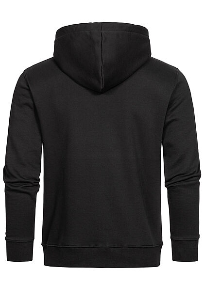 Alpha Industries Heren Hoodie met Kangaroo-Pocket Logo Print zwart