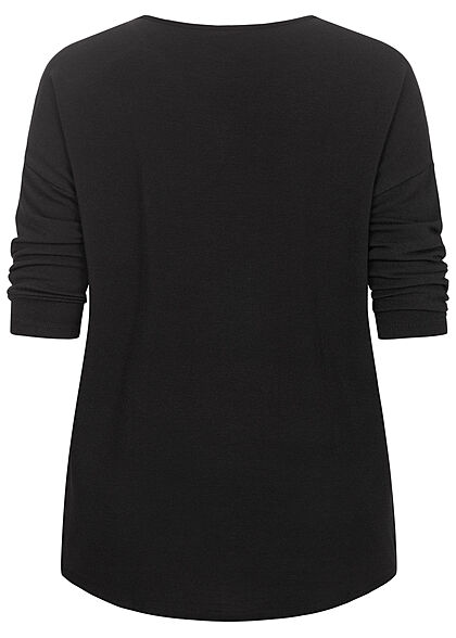 Only Carmakoma Dames NOOS Shirt met 3/4 mouwen zwart