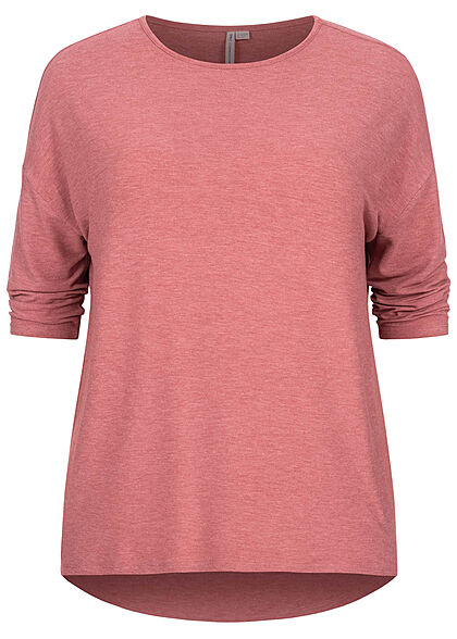 Only Carmakoma Dames NOOS Shirt met 3/4 mouwen donkerpaars - Art.-Nr.: 21091226