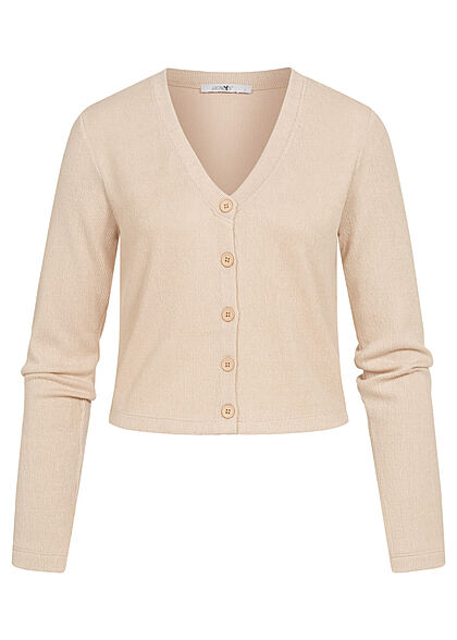 Hailys Dames vest met knopen beige