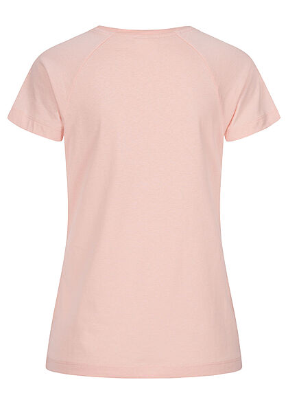 Champion Damen T-Shirt Crew-Neck Logo Print rosa