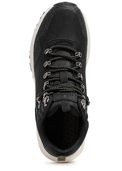 Champion Herren Schuh Low Cut Sneaker Materialmix schwarz weiss