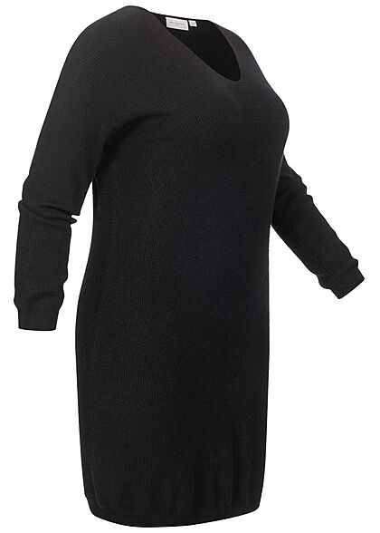 ONLY Carmakoma Dames NOOS Curvy V-Neck Knit Jurken zwart