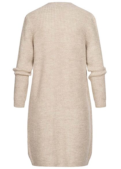 ONLY Dames NOOS Gebreid Vest open 2 zakken witkap beige