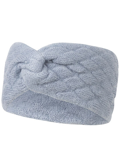 ONLY Dames Hoofdband met knoopdetail en structuurstof lichtblauw