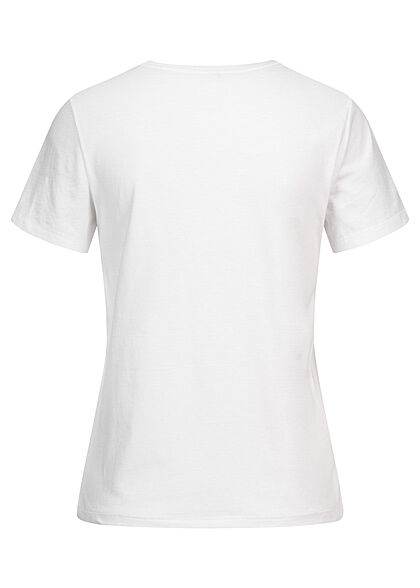 ONLY Dames T-Shirt L`amour print helder wit