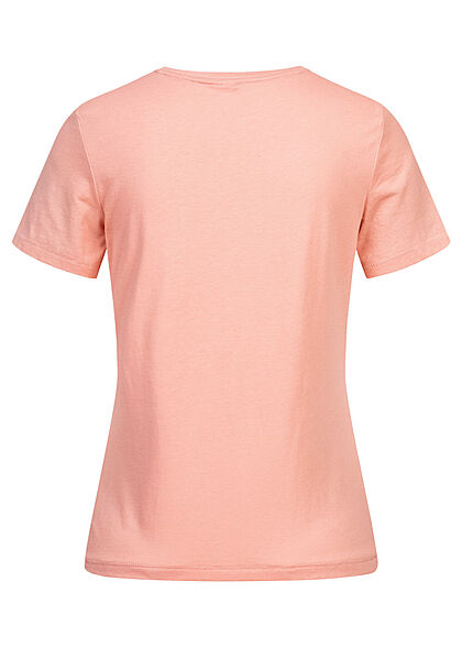 ONLY Dames T-Shirt lippenstift print roze
