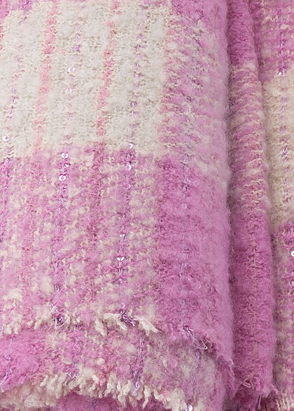 ONLY Dames gebreide sjaal met pailletten details opera mauve rosa