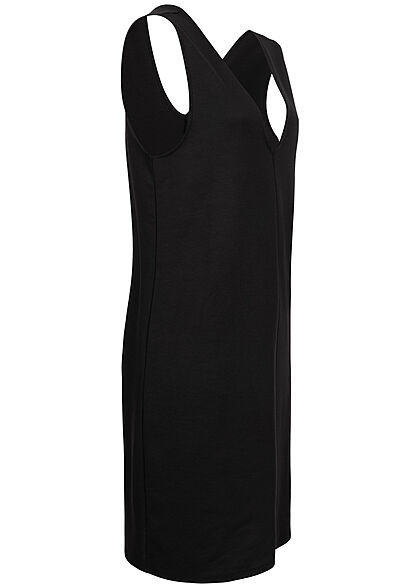 ONLY Damen V-Neck Mini Kleid Rckenausschnitt schwarz