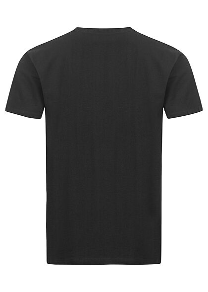 Stitch & Soul Herren T-Shirt mit Brusttasche Box-Fit schwarz