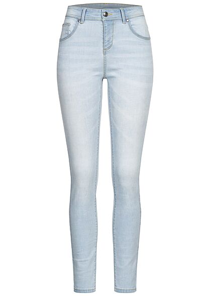 Seventyseven Lifestyle Dames Skinny Jeans bright blauw denim