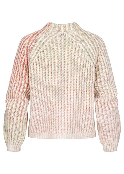 ONLY Dames gebreide trui berken beige multicolor