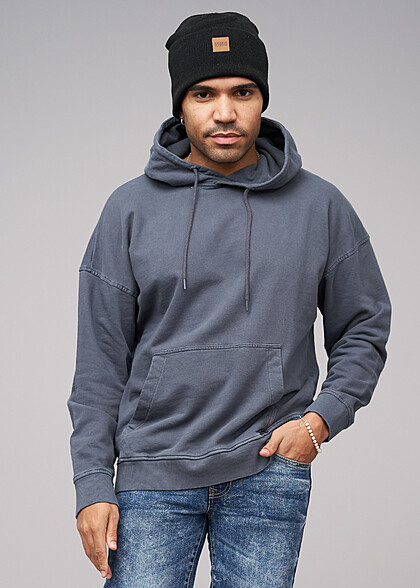 ONLY & SONS Heren Hoodie met voorzak marineblauw - Art.-Nr.: 21101244