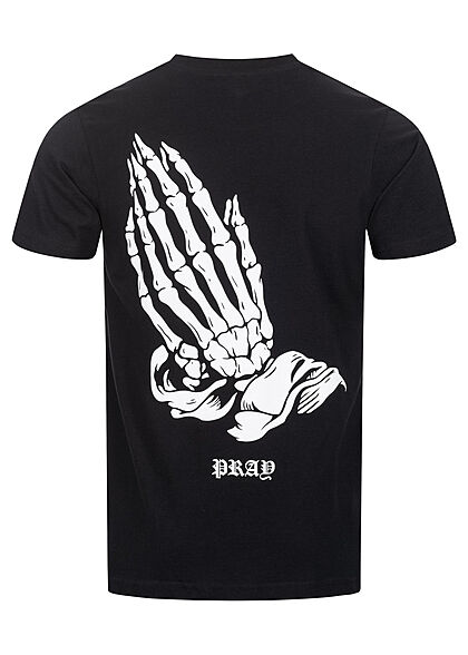 Mister Tee Herren T-Shirt Pray Print hinten schwarz - Art.-Nr.: 21102060