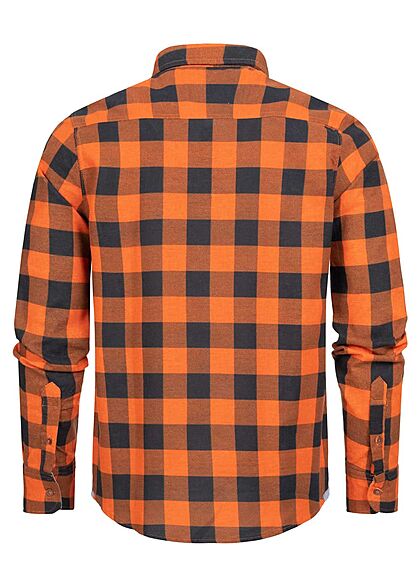 Brave Soul Heren Shirt met 2 borstzakken geruit rood blauw