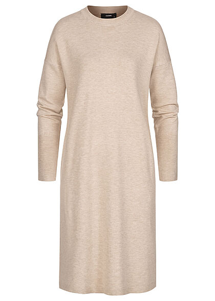 Clodus Dames oversized jurk met ballonmouwen beige